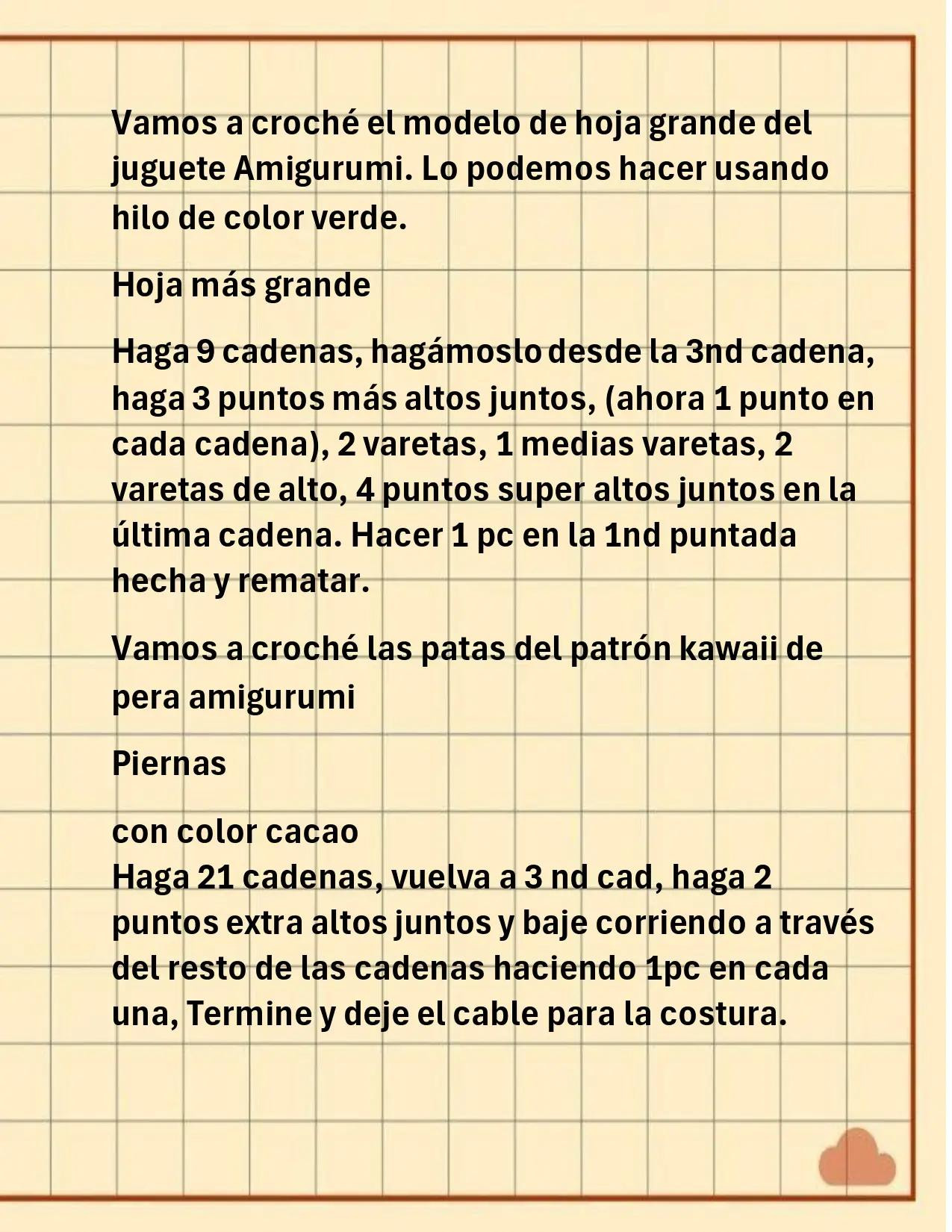 Patron gratis de llavero de pera kawaii amigurumi en crochet