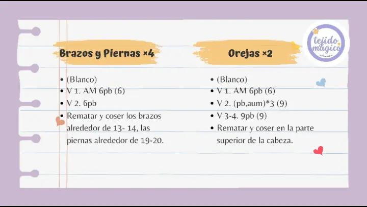 Patrón gratis de Molang amigurumi: guía paso a paso con materiales y abreviaturas para tejer