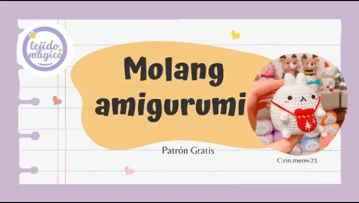 Patrón gratis de Molang amigurumi: guía paso a paso con materiales y abreviaturas para tejer