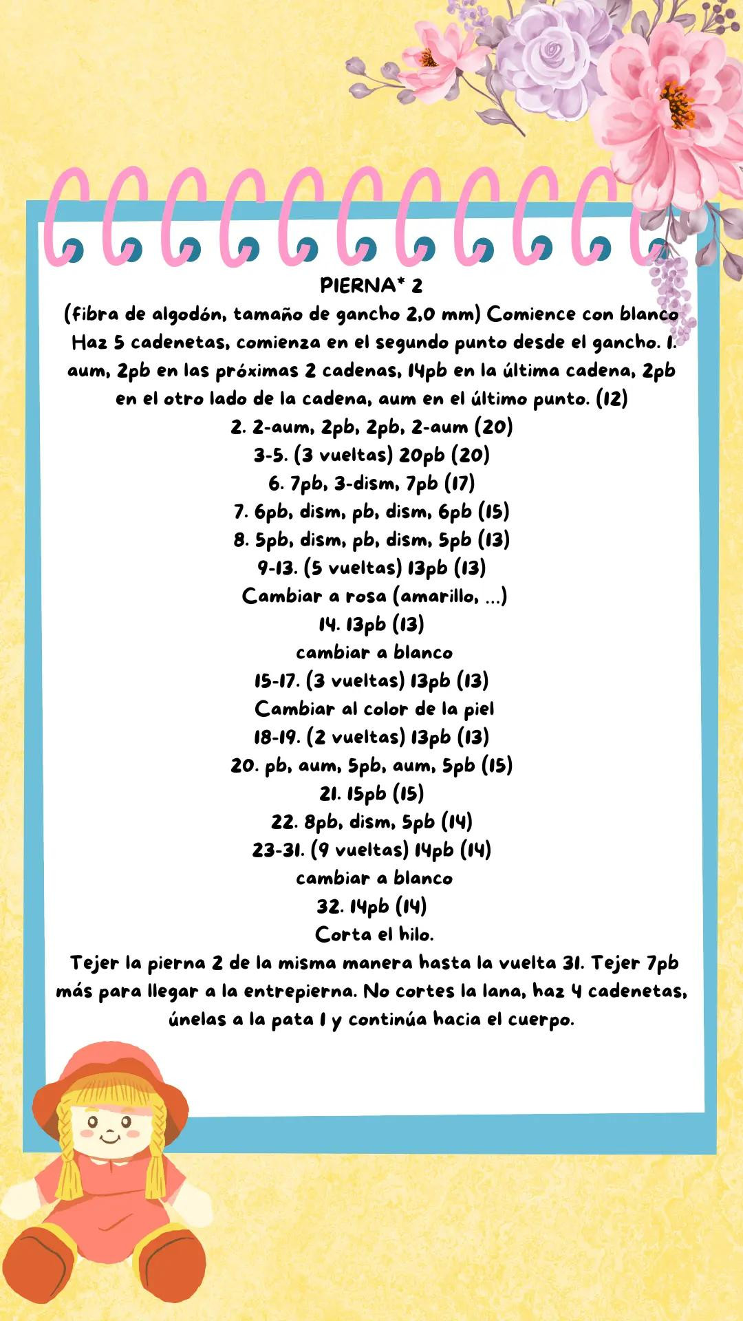 Patrón gratis de muñeca amigurumi con vestido amarillo y conejo
