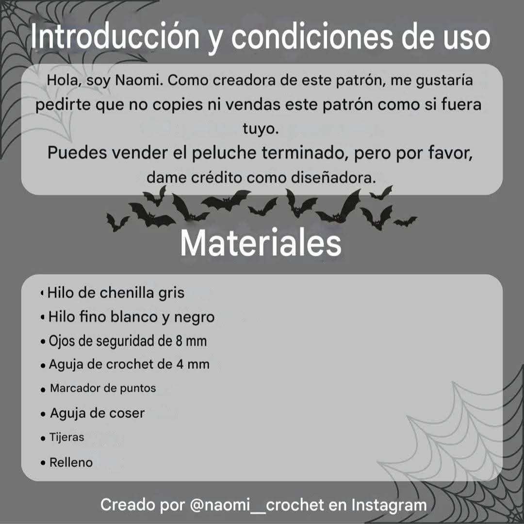 Patrón gratis de murciélago bebé gordito amigurumi