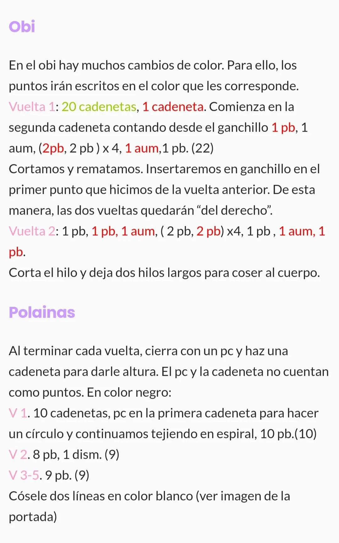 Patrón gratis de Nezuko amigurumi con kimono rosa y flecos naranjas
