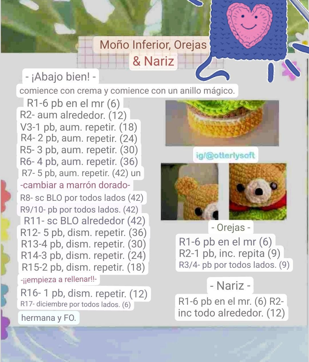 Patrón gratis de oso amigurumi con forma de hamburguesa