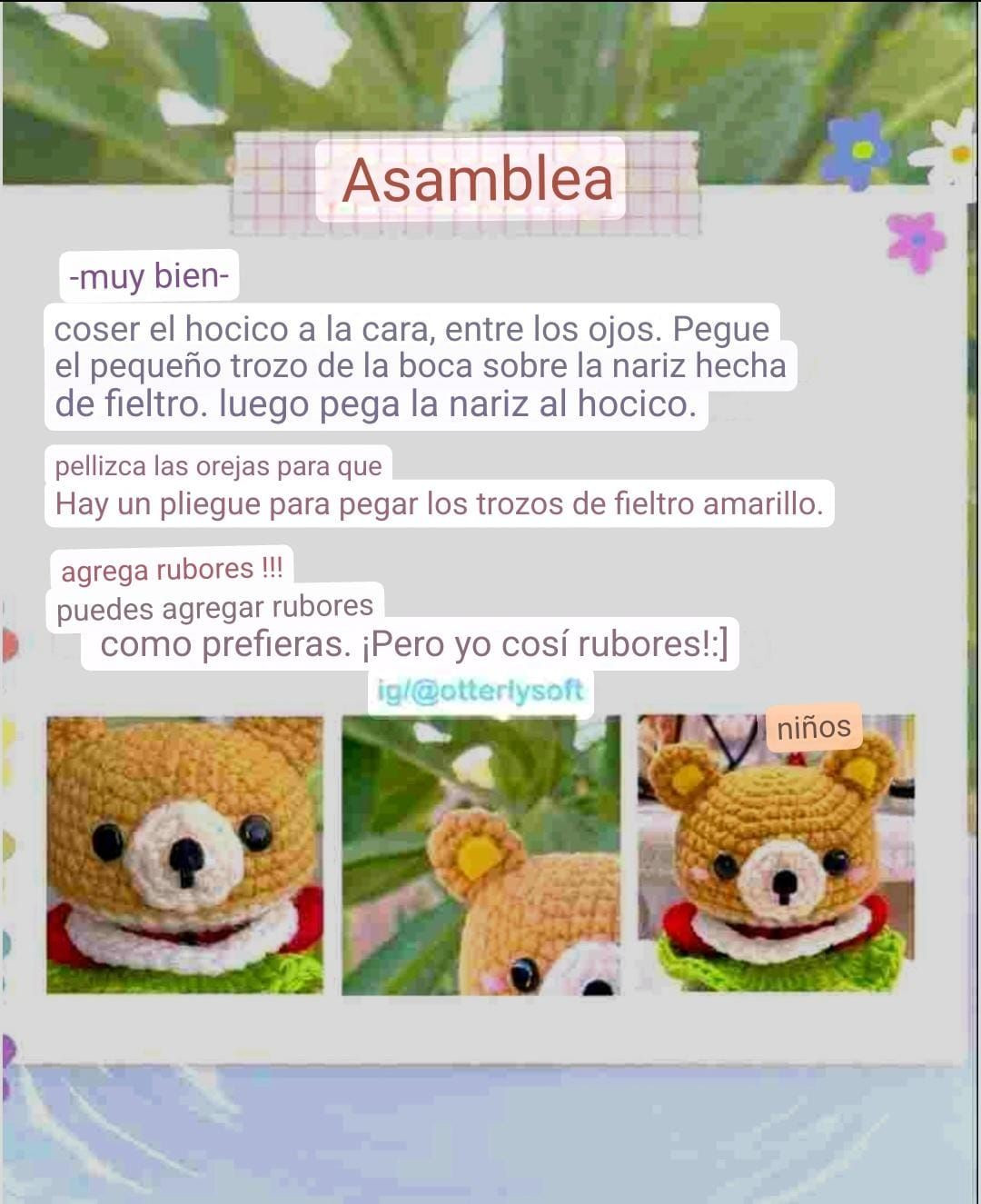 Patrón gratis de oso amigurumi con forma de hamburguesa
