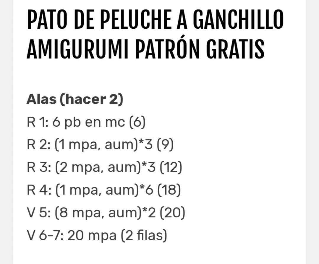 Patrón gratis de pato amigurumi con diadema rosa y detalles en mostaza