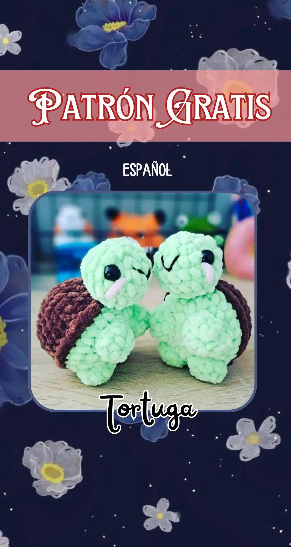 Patrón Gratis de Tortuga Amigurumi a Crochet en Español con Instrucciones Paso a Paso