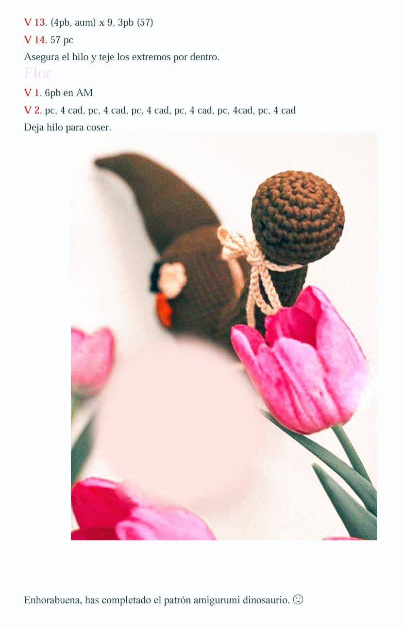 Patrón Gratis Diplodocus Amigurumi Fácil Paso a Paso