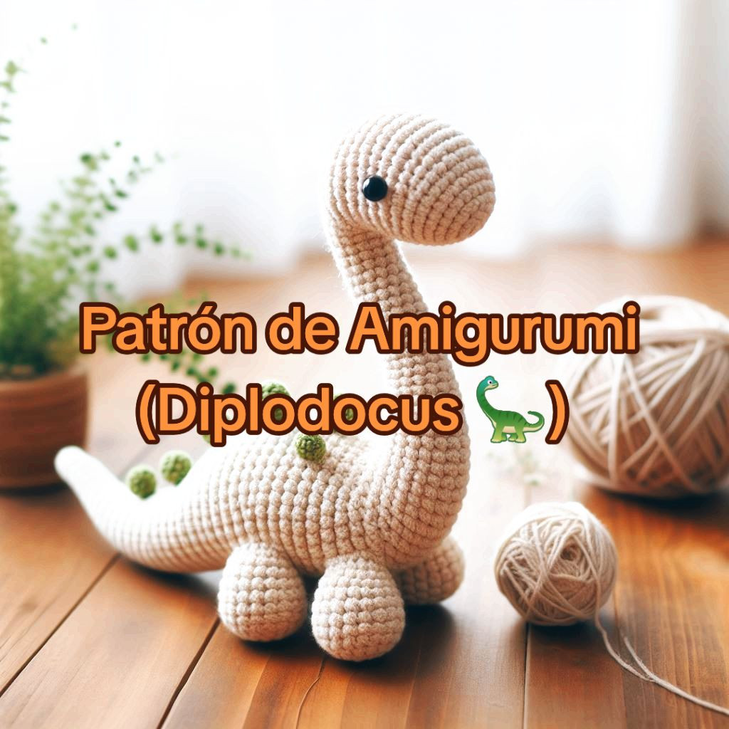 Patrón Gratis Diplodocus Amigurumi Fácil Paso a Paso