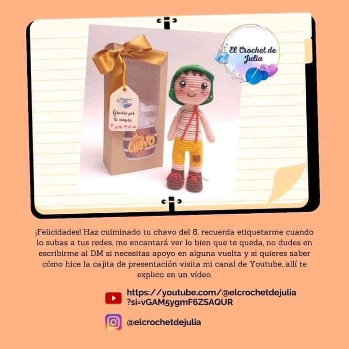 Patrón Gratis El Chavo del 8 Amigurumi