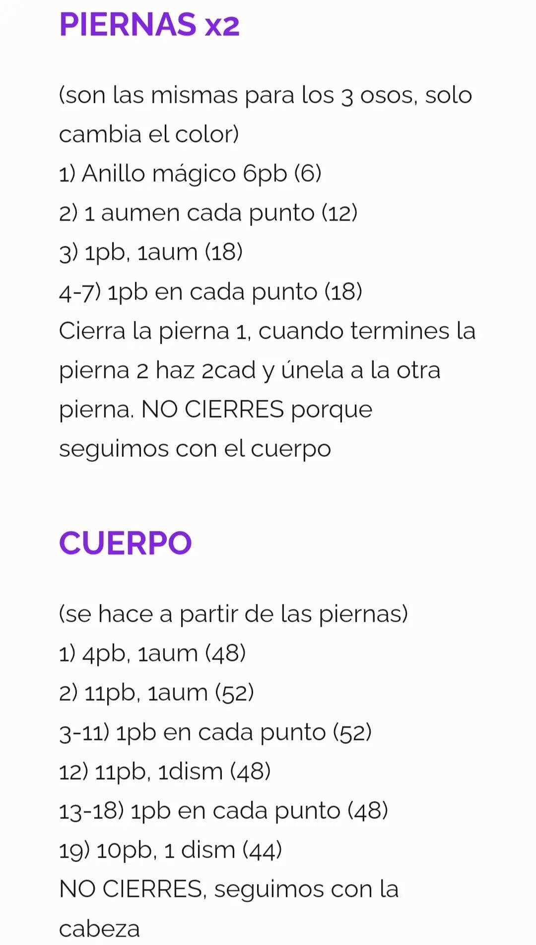 Patrón Gratis: Escandalosos Amigurumis (Osos)