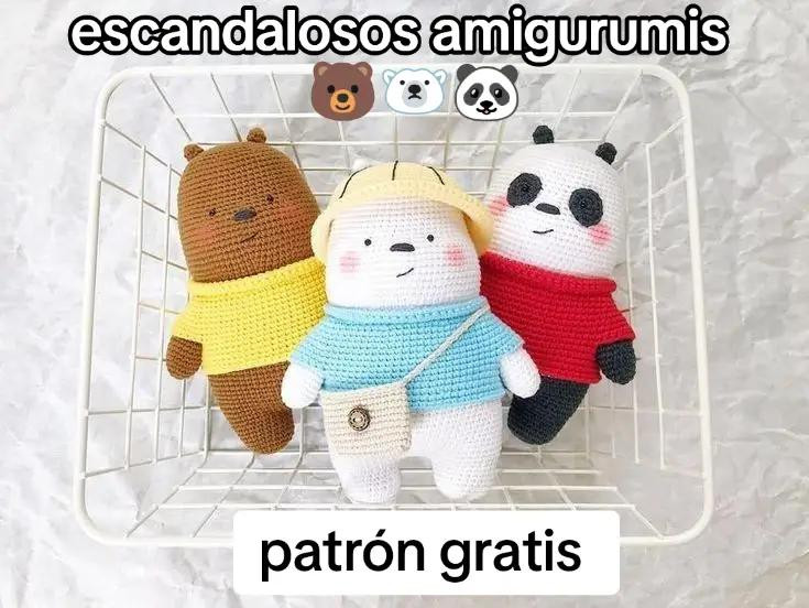Patrón Gratis: Escandalosos Amigurumis (Osos)