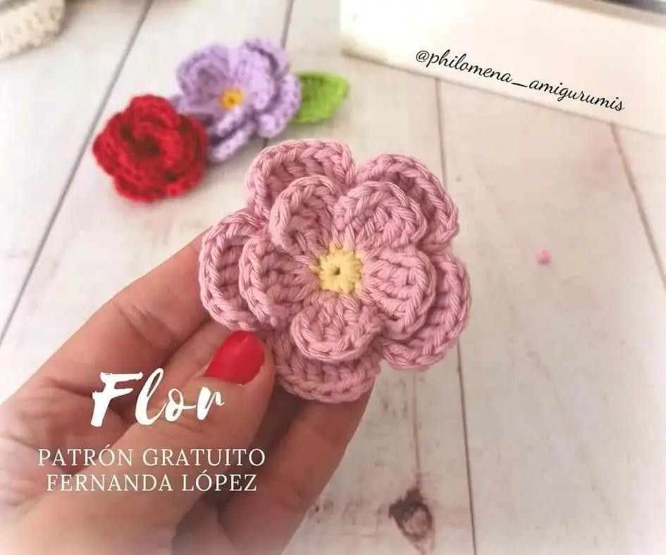 Patron Gratis Flor Mochada: Tutorial Paso a Paso