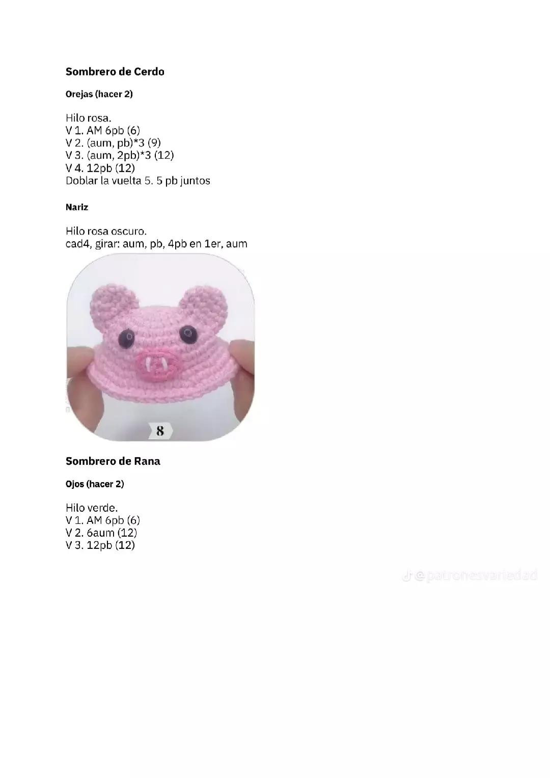 Patrón Gratis Gallina Amigurumi con Gorros de Fresa, Rana y Cerdo