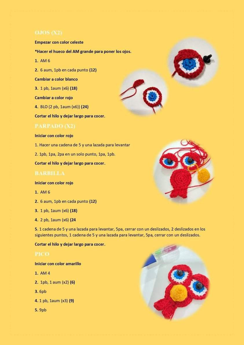 Patrón Gratis Gallo Bartolito Amigurumi