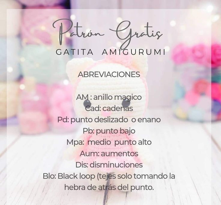 Patron Gratis Gatita Amigurumi: Guía de tejido paso a paso