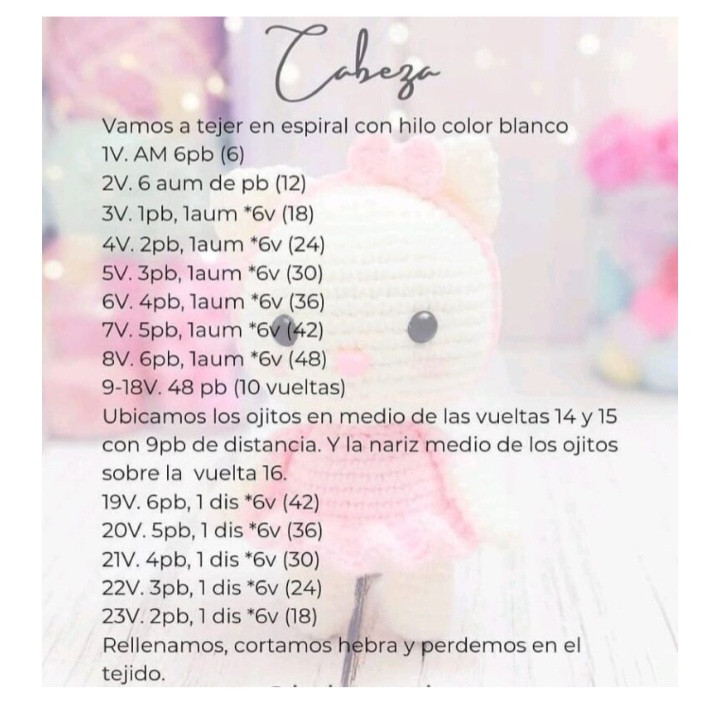 Patron Gratis Gatita Amigurumi: Guía de tejido paso a paso