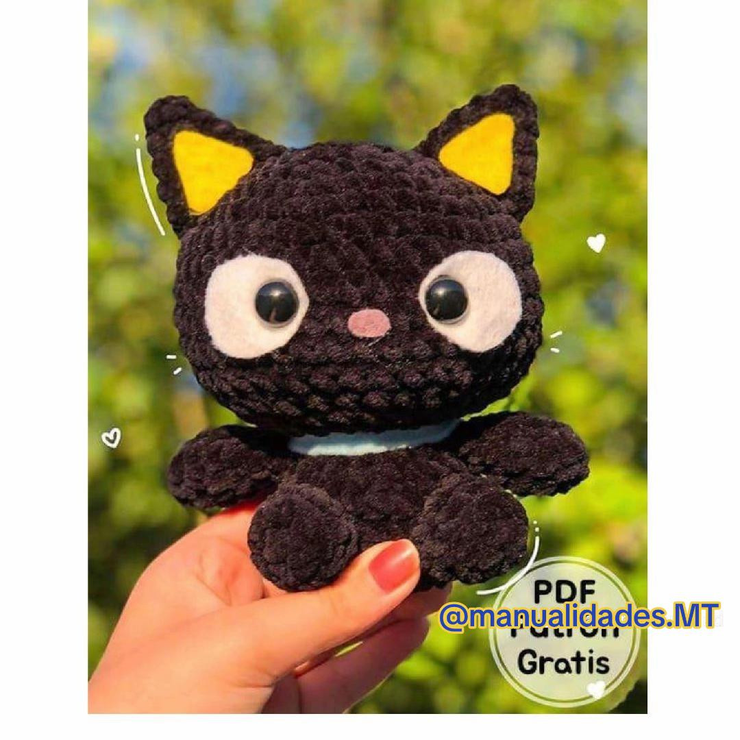 Patrón Gratis Gato Negro Amigurumi PDF