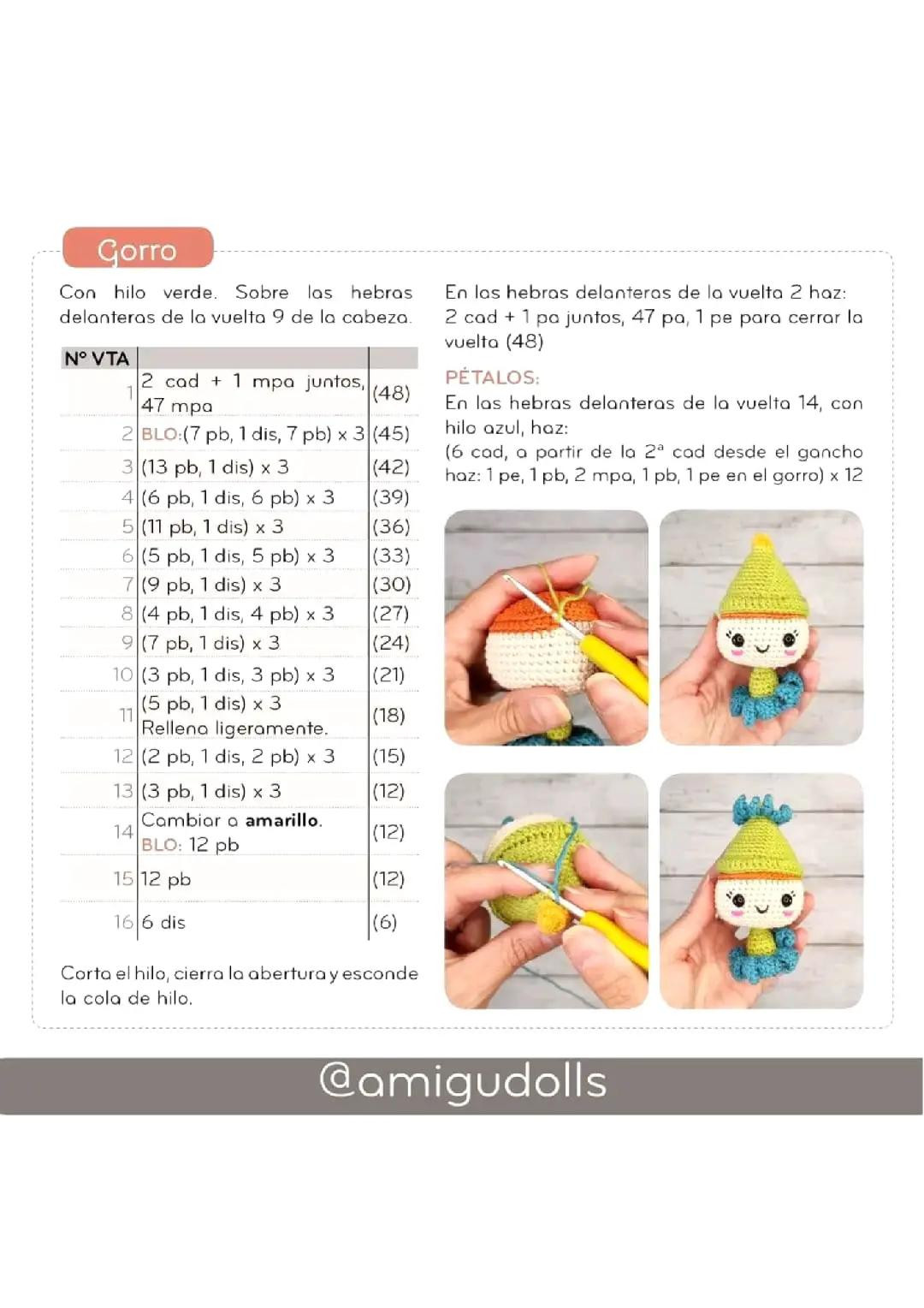 Patrón Gratis: Hana, la duende de la Primavera