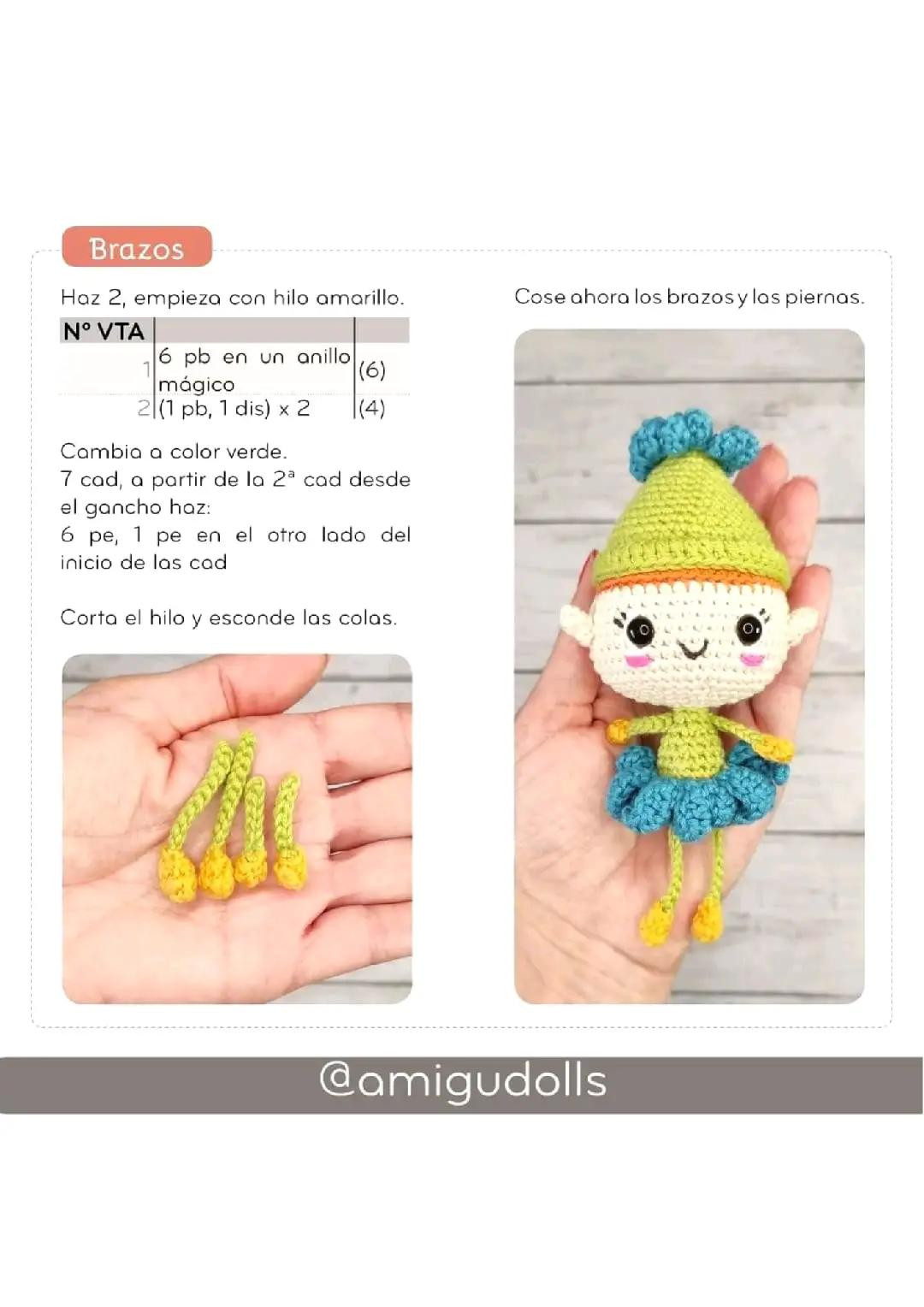 Patrón Gratis: Hana, la duende de la Primavera