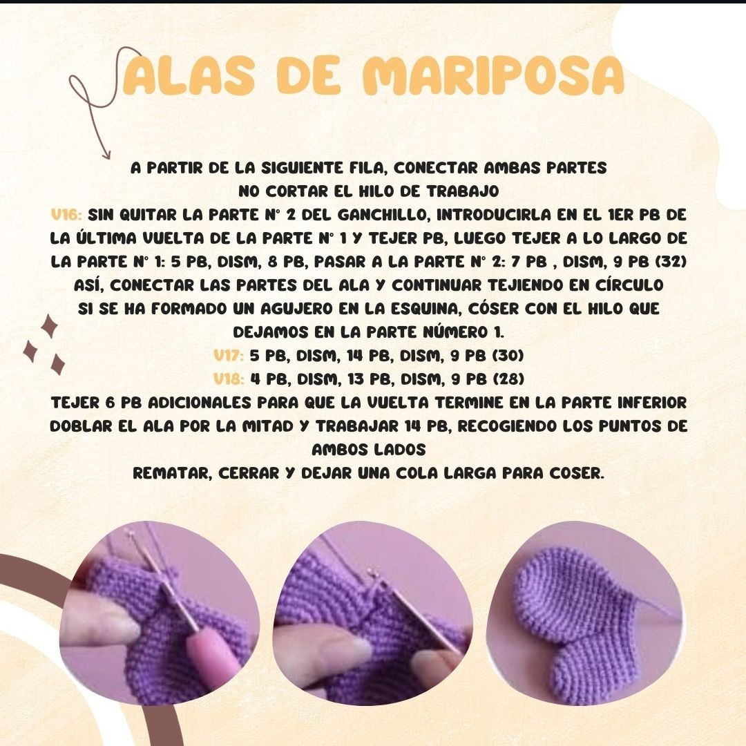 Patron Gratis Hello Kitty Abeja Amigurumi y Alas Mariquita Mariposa