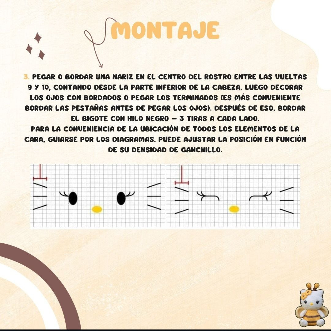 Patron Gratis Hello Kitty Abeja Amigurumi y Alas Mariquita Mariposa