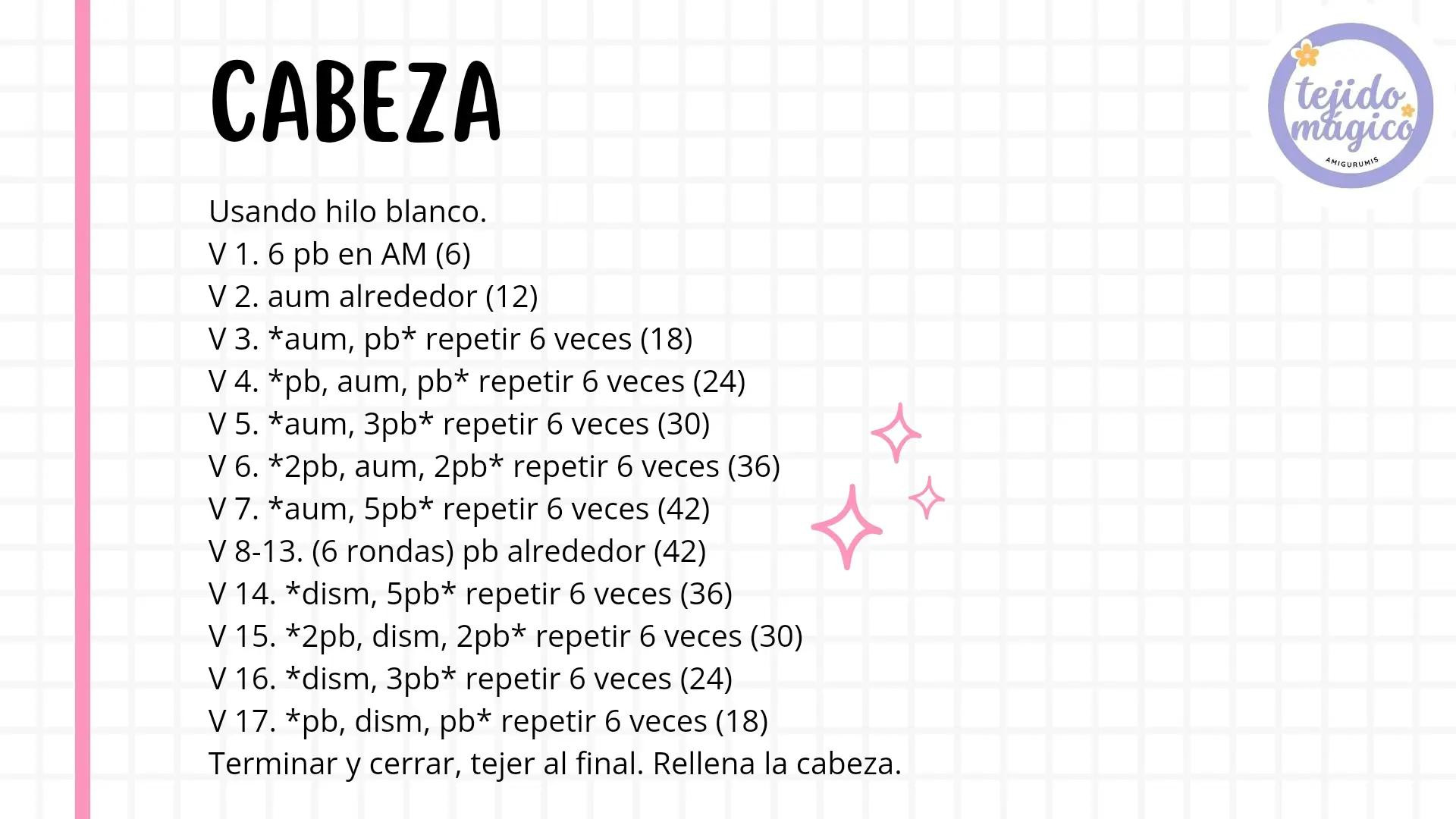 Patrón Gratis Hello Kitty Amigurumi: Guía paso a paso para tejer cabeza y cuerpo con hilo blanco, amarillo y azul