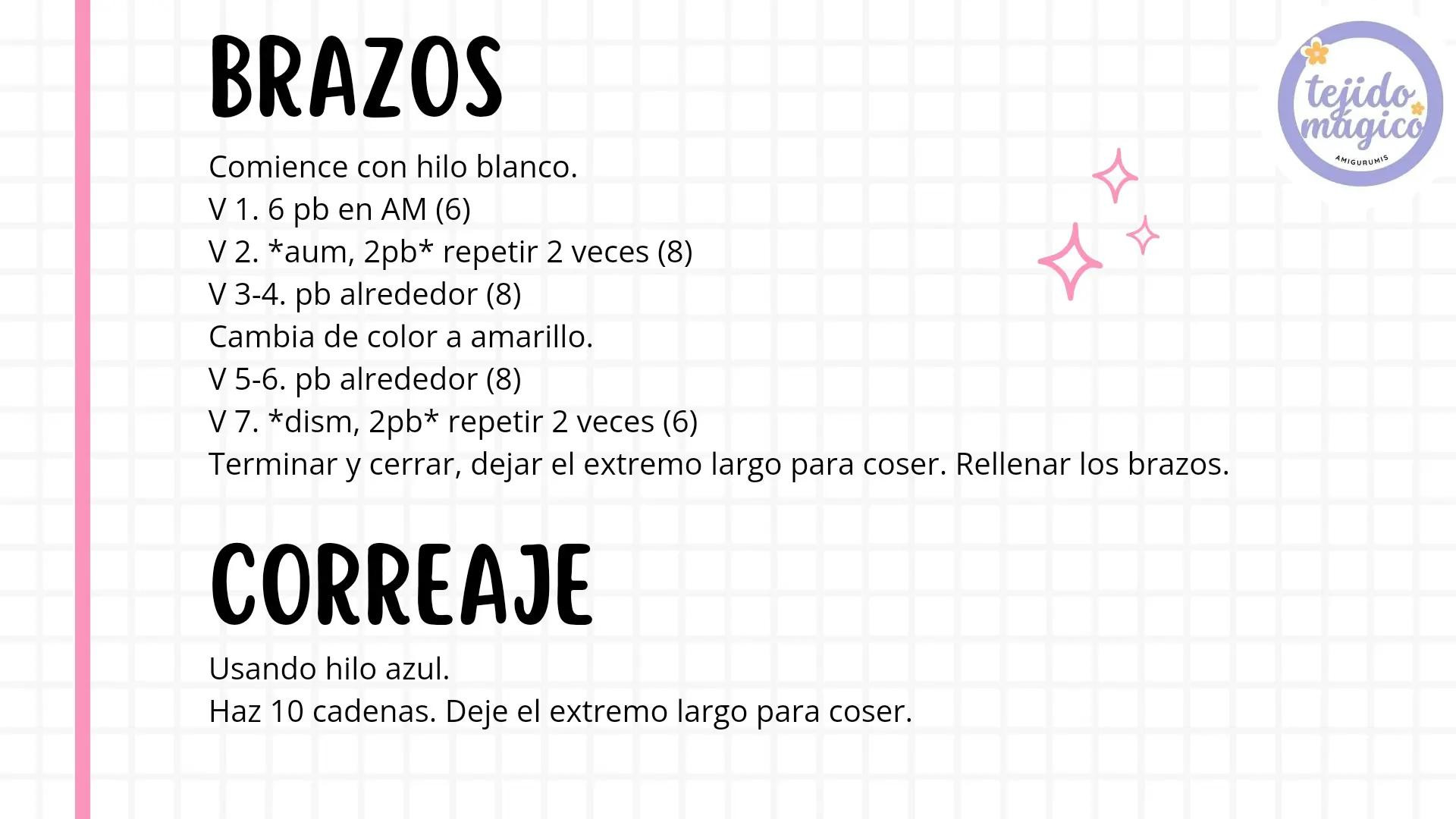 Patrón Gratis Hello Kitty Amigurumi: Guía paso a paso para tejer cabeza y cuerpo con hilo blanco, amarillo y azul