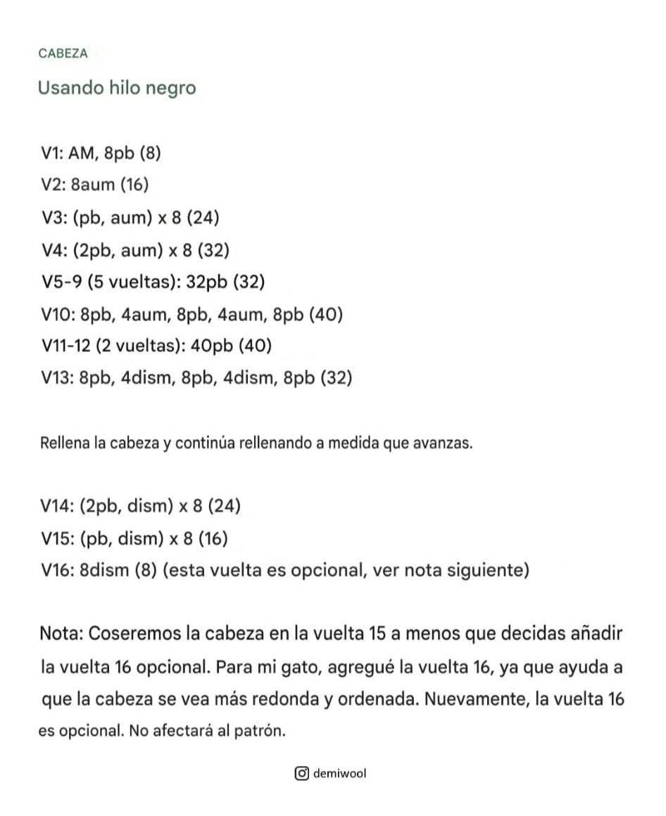 Patrón Gratis: Jiji el gato negro amigurumi