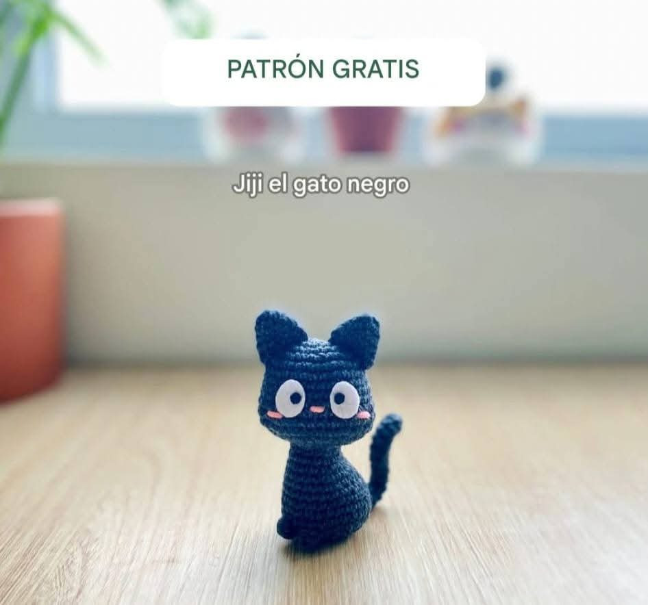 Patrón Gratis: Jiji el gato negro amigurumi