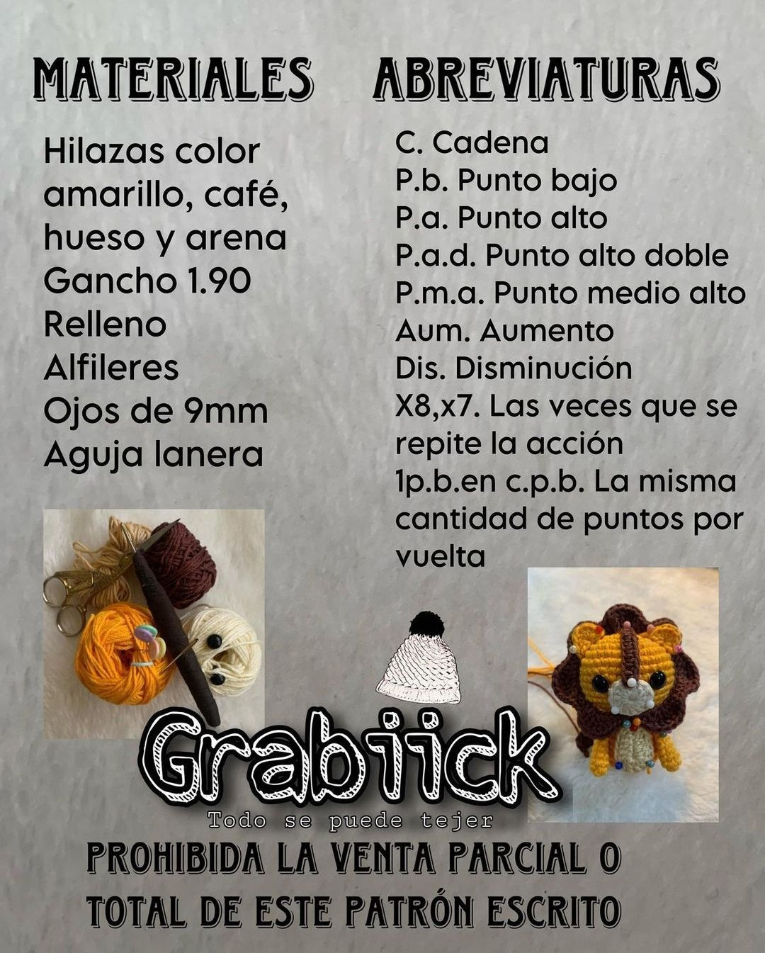 Patrón Gratis León Amigurumi Leoncio - Tutorial Paso a Paso