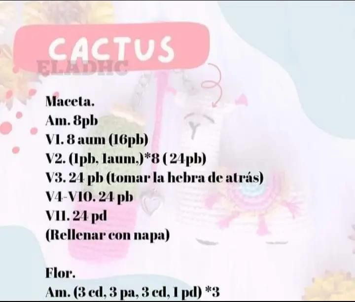 Patrón Gratis Llavero Alpaca y Cactus: Guía Paso a Paso para Crochet Amigurumi