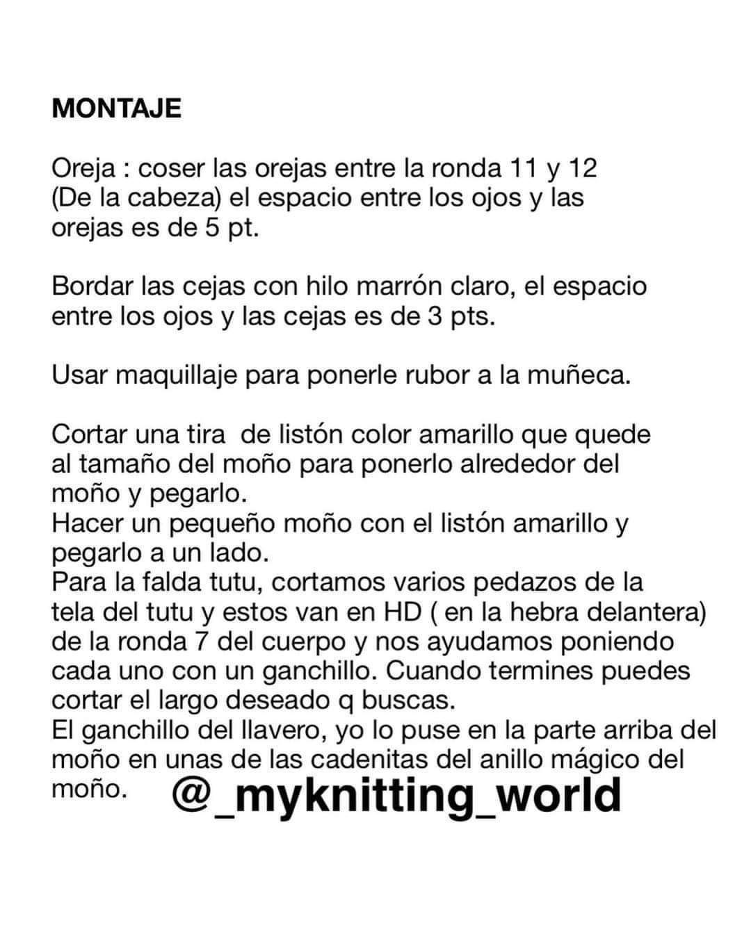 Patrón gratis: Llavero mini bailarina de ballet amigurumi