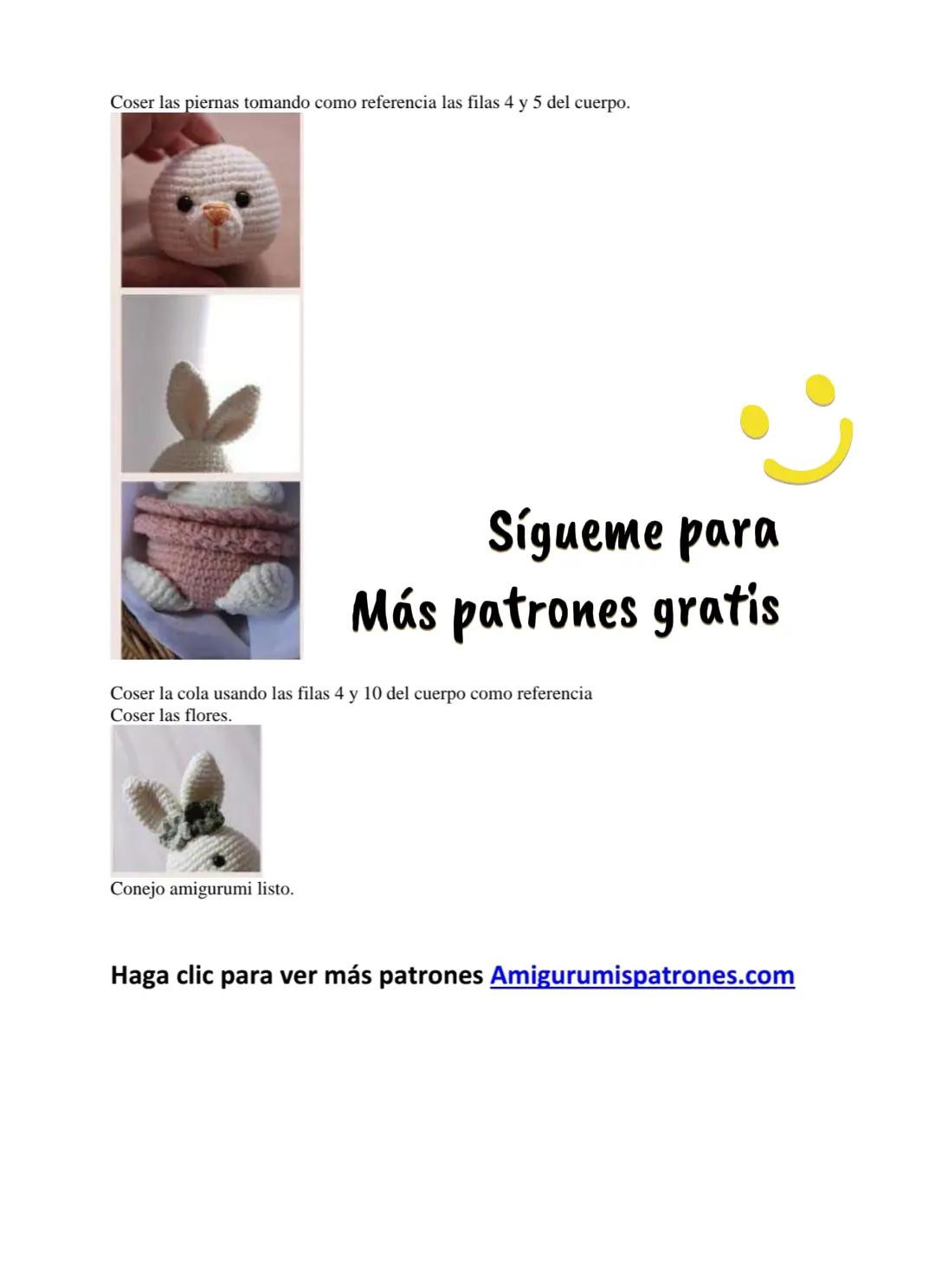 Patrón Gratis Lucía Conejo Amigurumi PDF