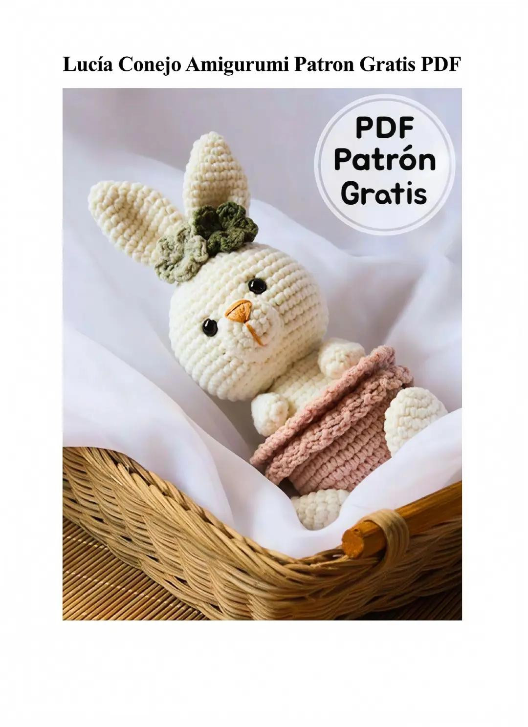 Patrón Gratis Lucía Conejo Amigurumi PDF
