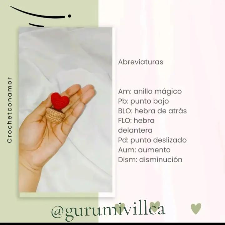 Patrón gratis maceta corazón llavero crochet