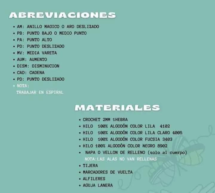 Patrón Gratis Mariposa Crochet: Cuerpo y Alas Grandes