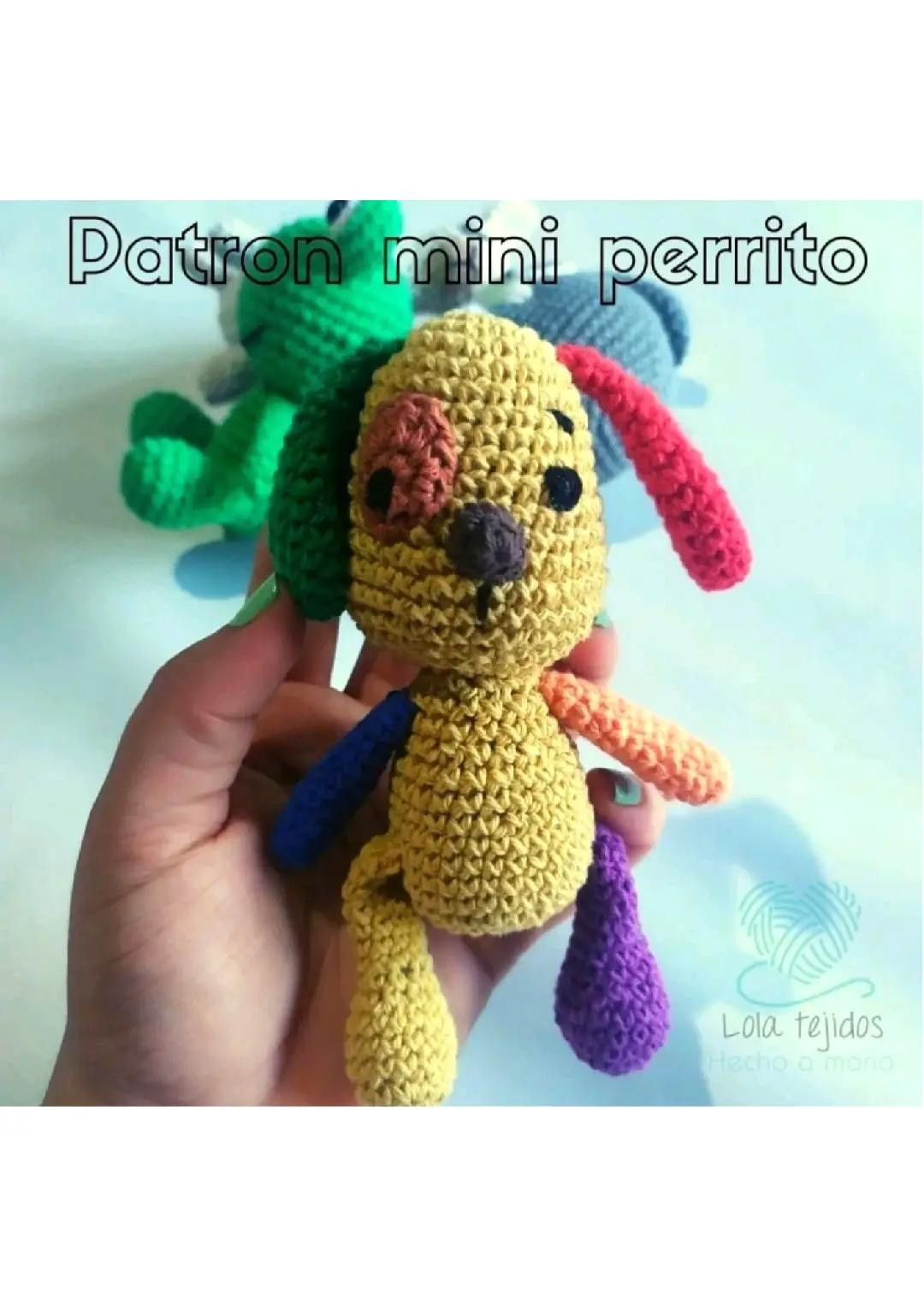 Patrón Gratis Mini Perrito Múltiple Colores