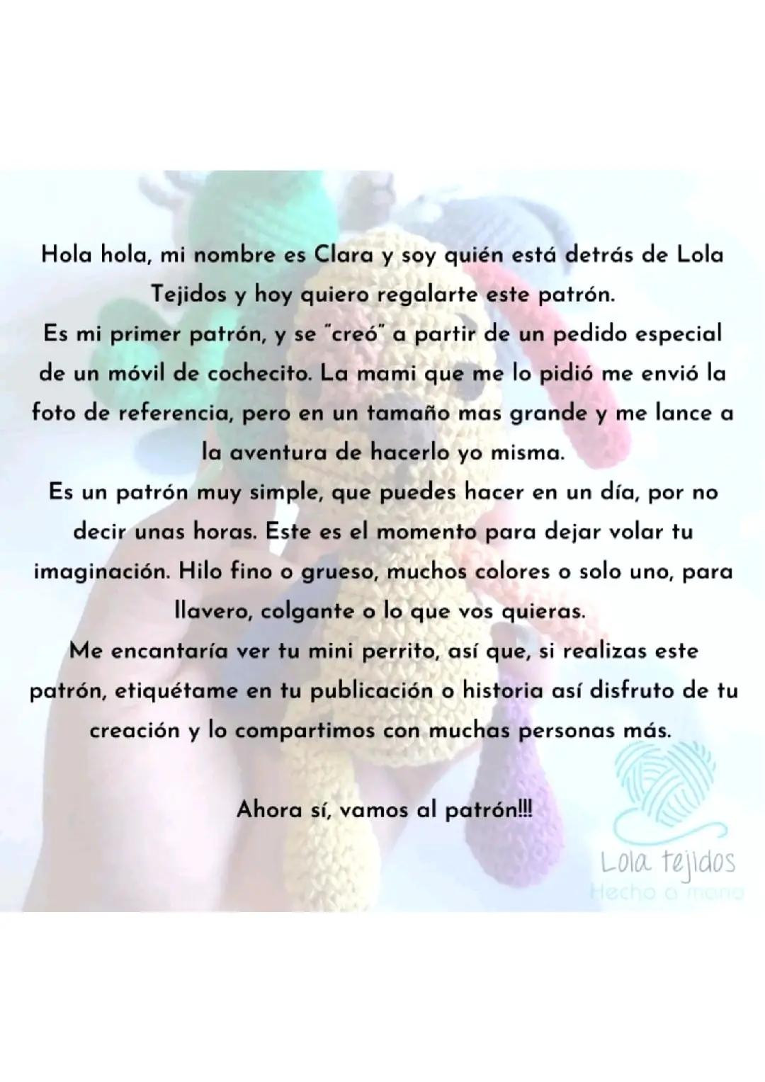 Patrón Gratis Mini Perrito Múltiple Colores