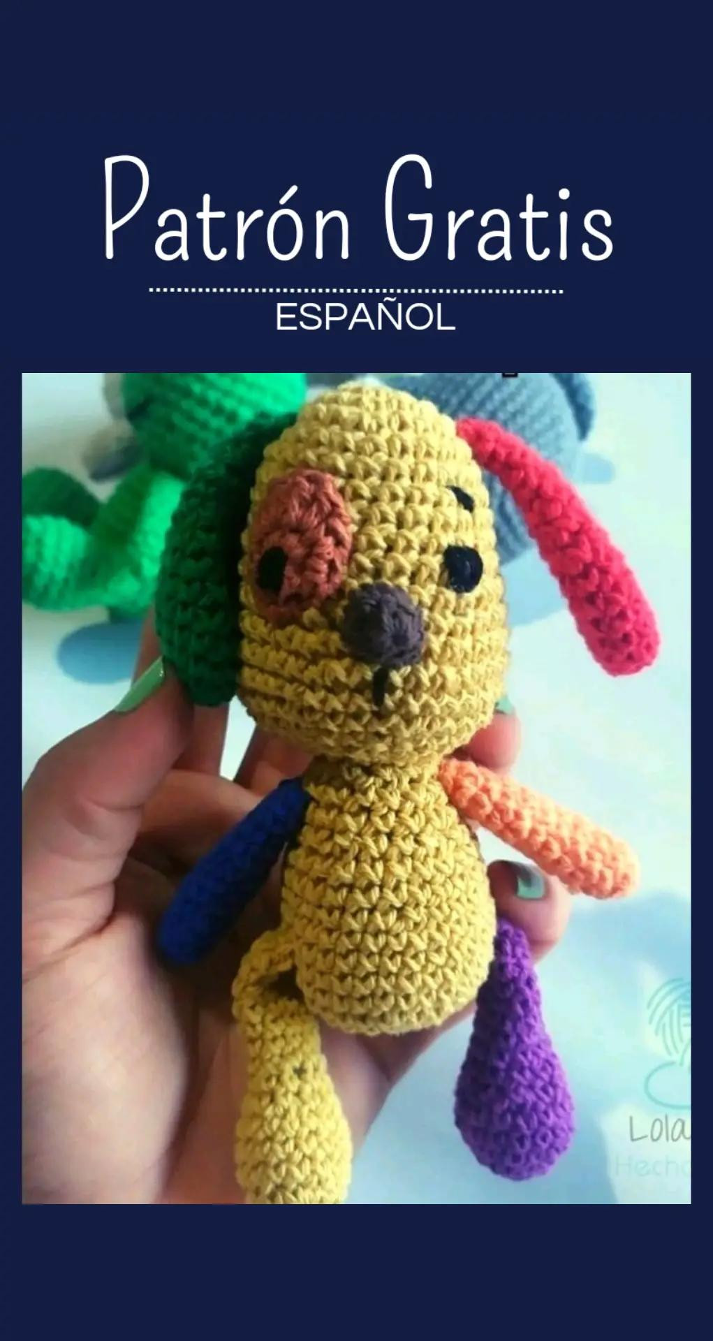 Patrón Gratis Mini Perrito Múltiple Colores