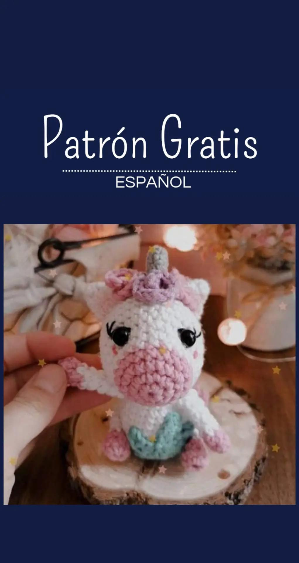 Patrón Gratis Mini Unicornio Pastel Amigurumi