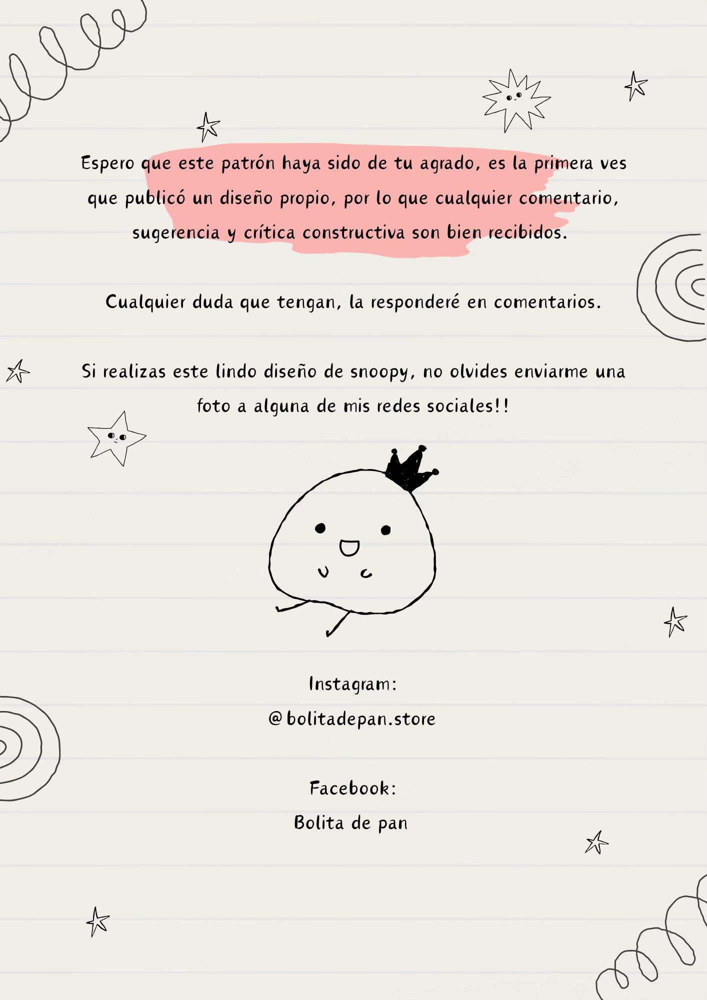 Patrón Gratis Móc Len Snoopy - Búp bê chó trắng đen