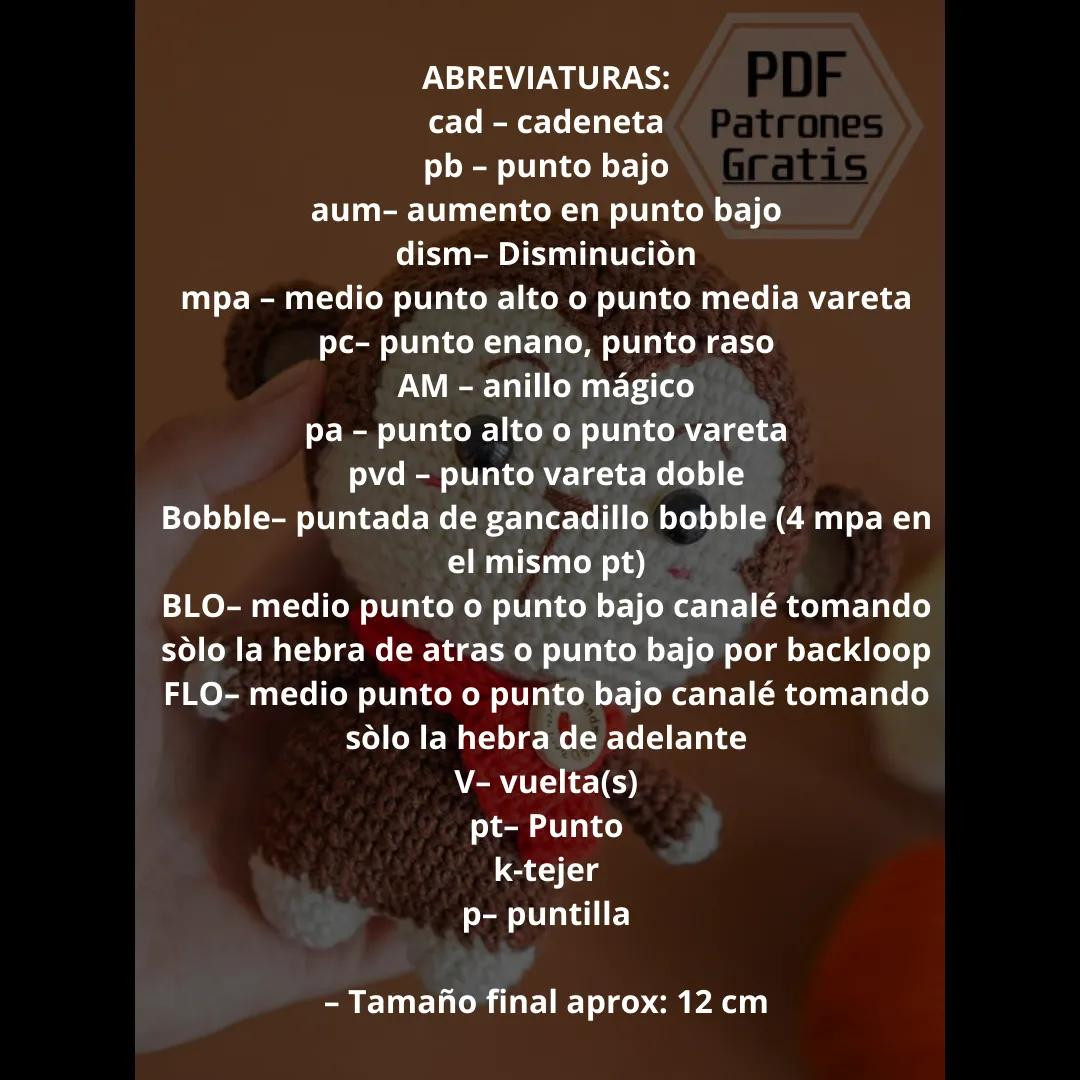 Patrón Gratis Mono Amigurumi: Guía Paso a Paso con Materiales y Abreviaturas