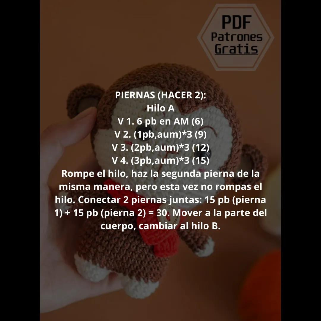 Patrón Gratis Mono Amigurumi: Guía Paso a Paso con Materiales y Abreviaturas