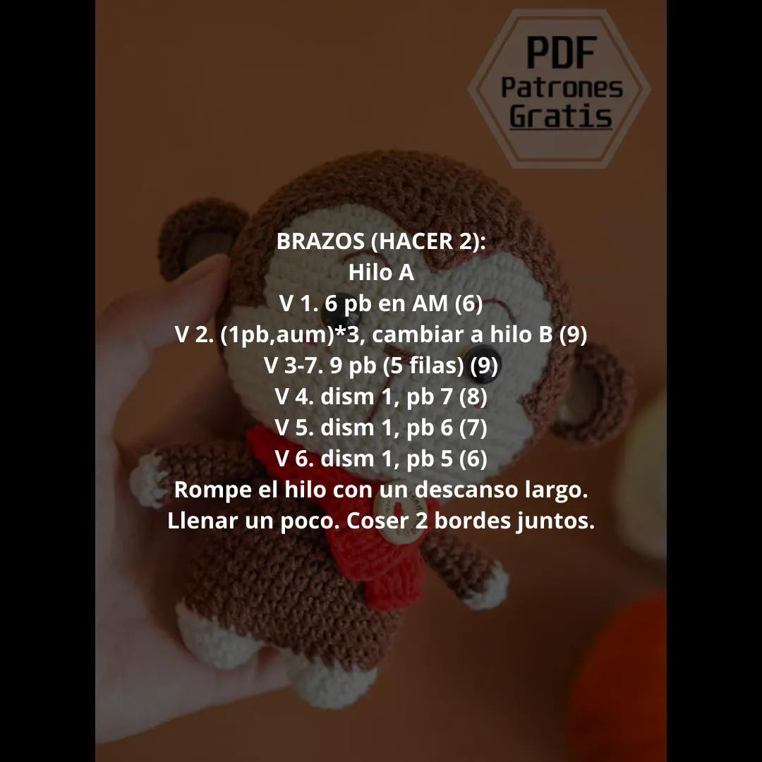 Patrón Gratis Mono Amigurumi: Guía Paso a Paso con Materiales y Abreviaturas