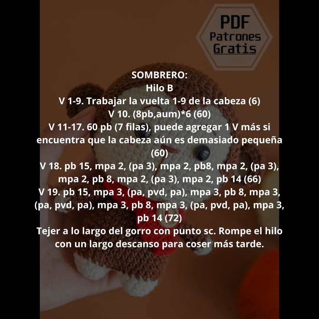 Patrón Gratis Mono Amigurumi: Guía Paso a Paso con Materiales y Abreviaturas