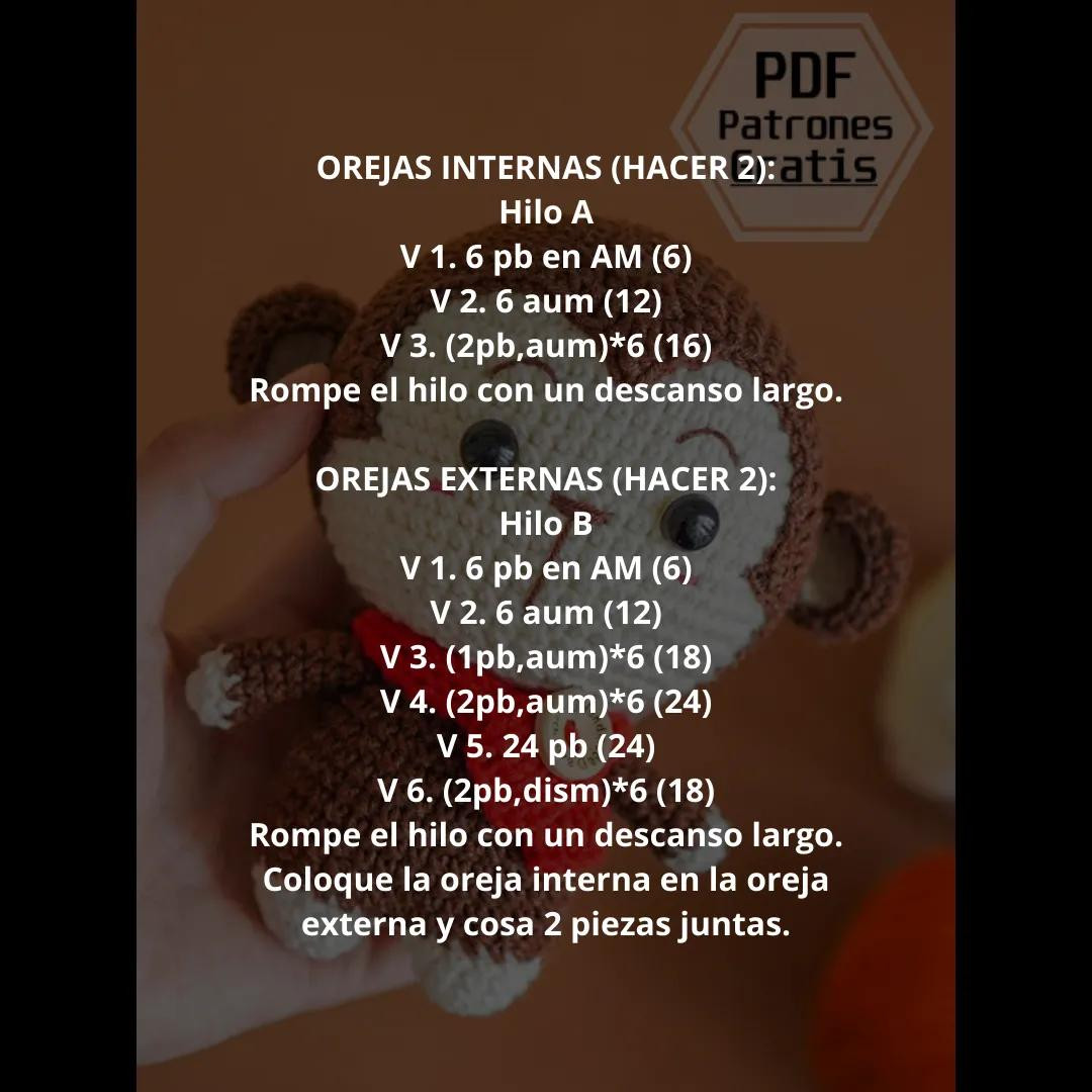 Patrón Gratis Mono Amigurumi: Guía Paso a Paso con Materiales y Abreviaturas