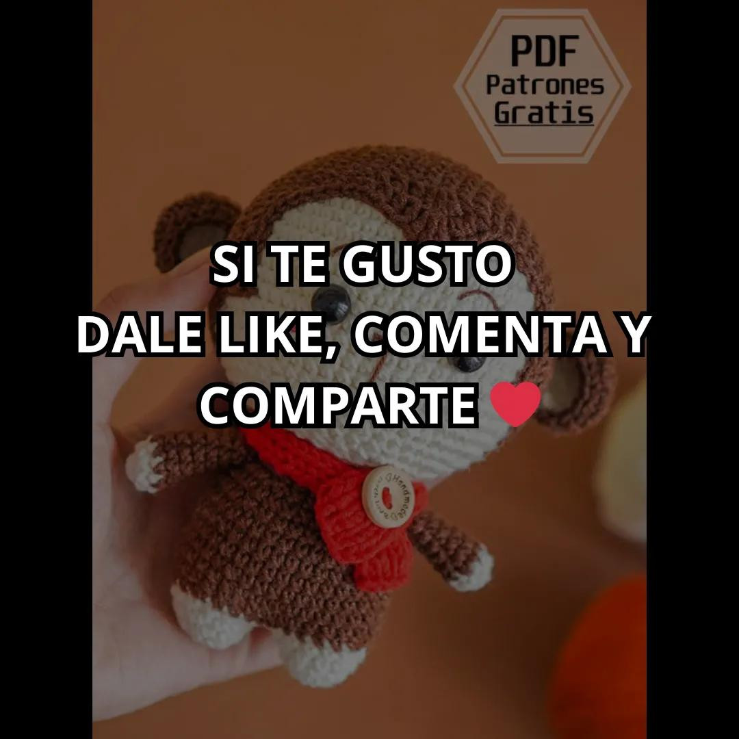 Patrón Gratis Mono Amigurumi: Guía Paso a Paso con Materiales y Abreviaturas