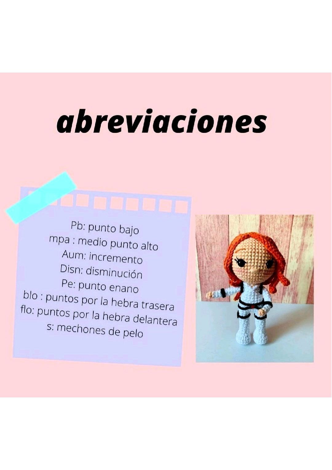 Patrón Gratis Muñeca Amigurumi Black Widow con Pelo Rojo