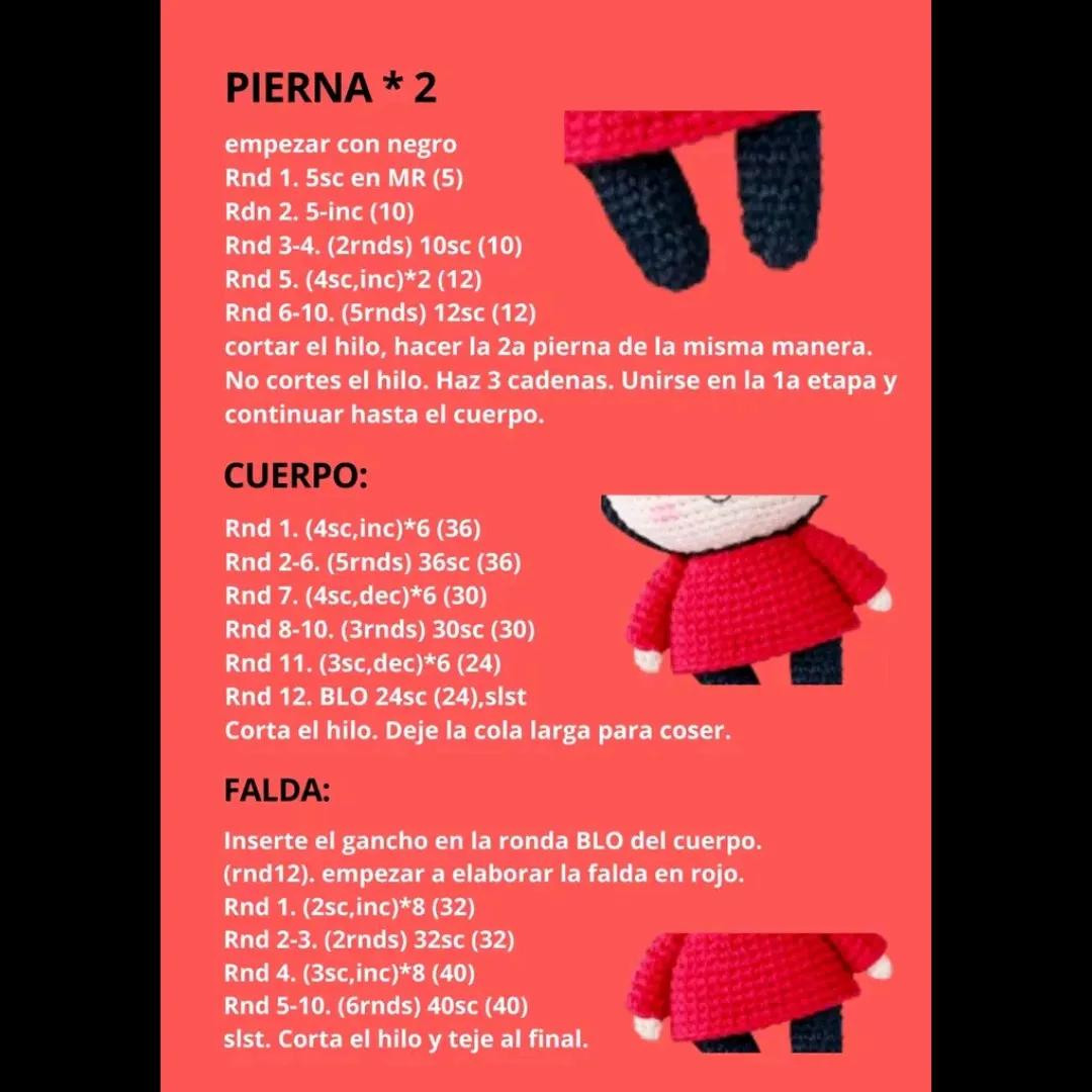 Patrón Gratis Muñeca Pucca Amigurumi Crochet