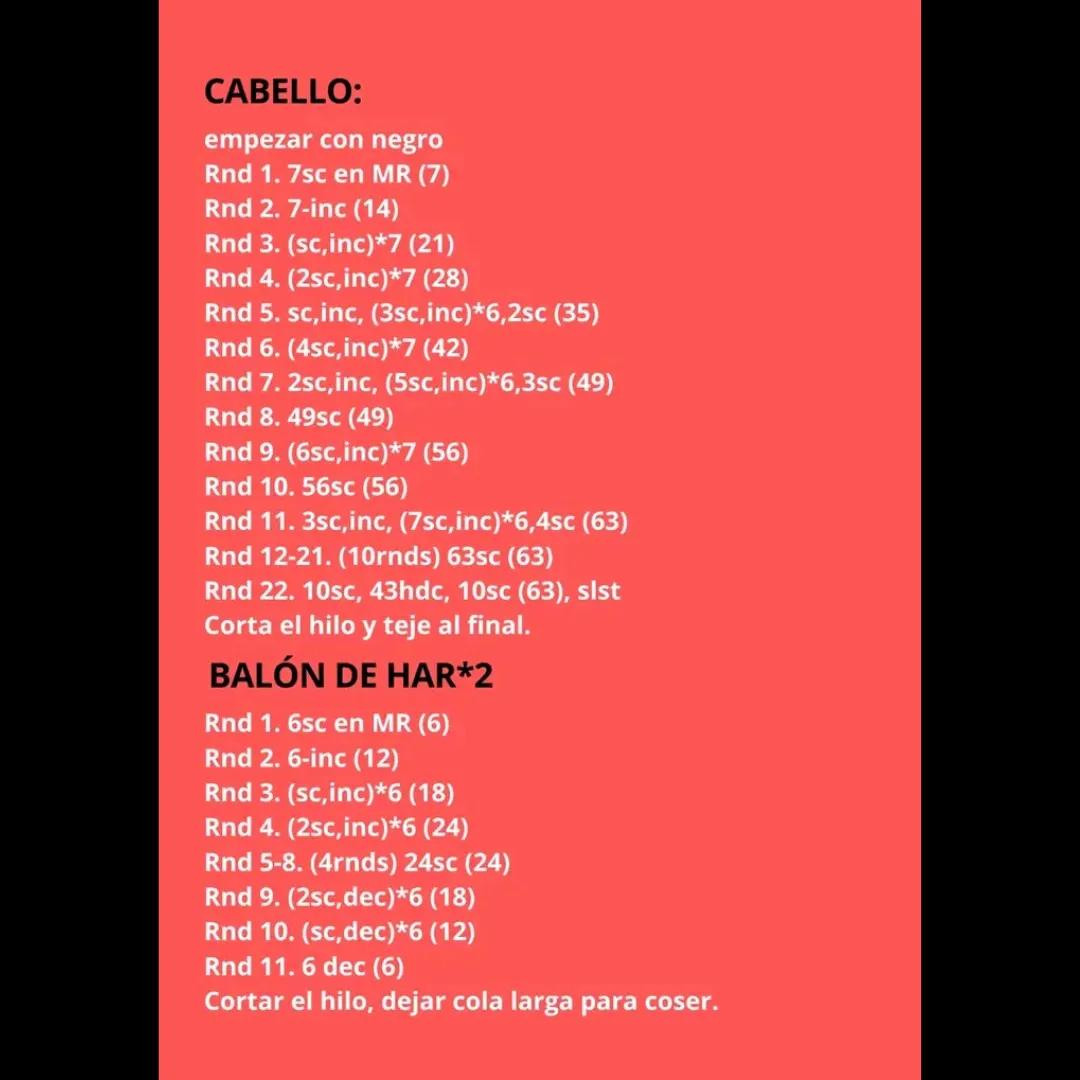 Patrón Gratis Muñeca Pucca Amigurumi Crochet